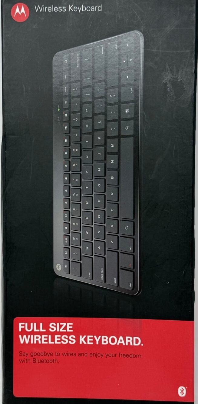 Motorola Full Size Wireless Keyboard w/ Bluetooth Designed with Android in Mind